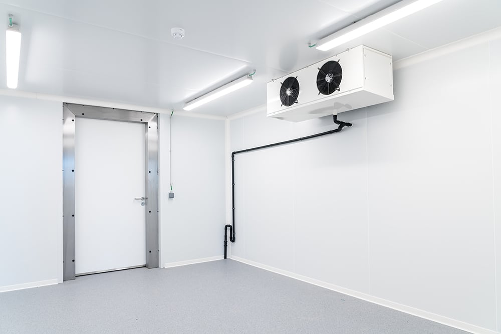 Professional commercial cold room installation with insulated panels and temperature control systems